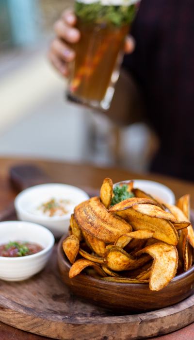 Fries with sauces