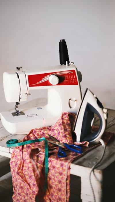 Sewing machine and iron